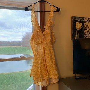 Shein floral yellow and white flowy romper